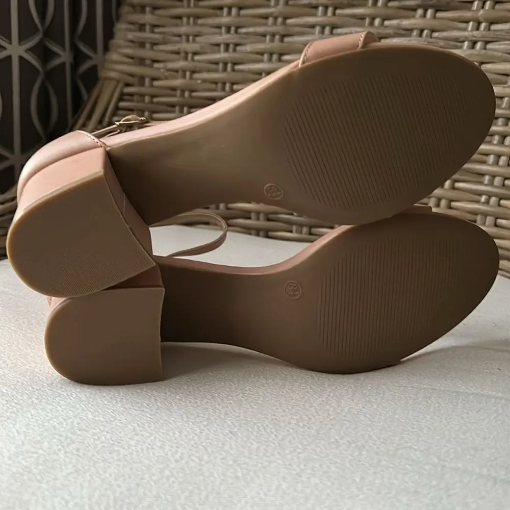 Lulus Harper Almond Ankle Strap Heels Size 8.5US